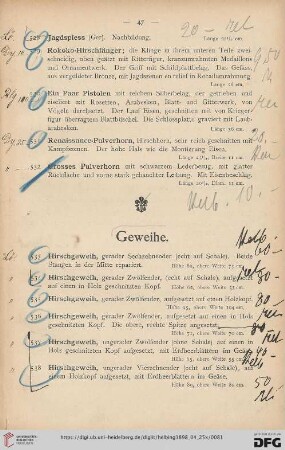 Geweihe (Nr. 533-589)