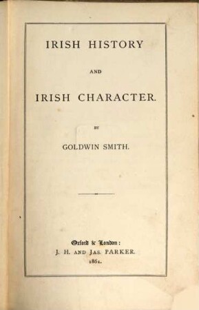 Irish history and Irish character