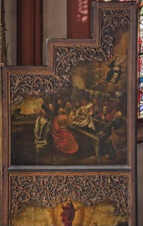 Lorcher Hochaltar — Rechter Flügel — Oberes Bildfeld - Himmelfahrt Mariens
