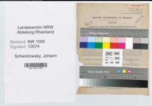 Entnazifizierung Johann Schwidrowsky, geb. 29.04.1889 (Finanzangest.)