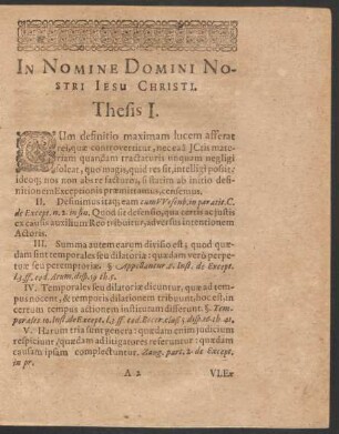 Thesis I. - LXXIII.