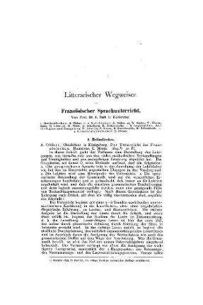 Litterarischer Wegweiser