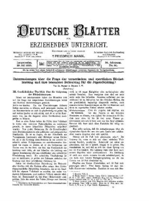 Untersuchungen über die Frage der turnerischen und sportlichen Höchstleistung und ihre besondere Bedeutung für die Jugendbildung : (Fortsetzung)