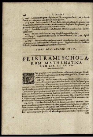 Petri rami scholarum mathematicarum. Lib. XX.