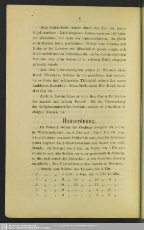 Hausordnung