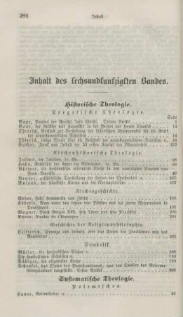 284-286 Inhaltsverzeichnis