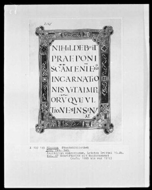Psalterium Ambrosianum — Textseite mit Kapitalen und Vollbordüre, Folio 17recto