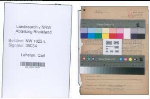 Entnazifizierung Carl Lehsten , geb. 17.01.1897 (Prokurist)