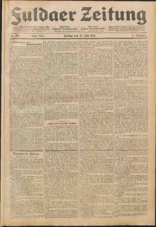 Ausgabe vom Freitag, den 17. Juli 1914.