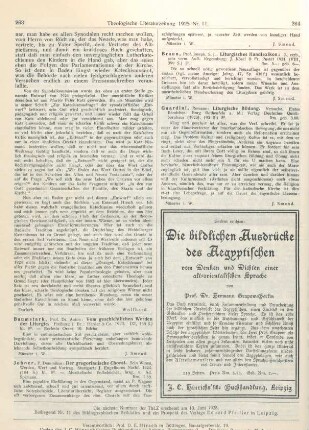 263-264 [Rezension] Johner, Dominikus, Der gregorianische Choral. Sein Wesen, Werden, Wert und Vortrag