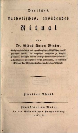 Deutsches, katholisches, ausübendes Ritual, 2