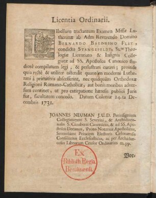 Licentia Ordinarii