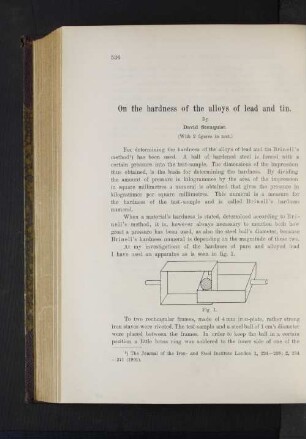 On the hardness of the alloys of lead and tin.