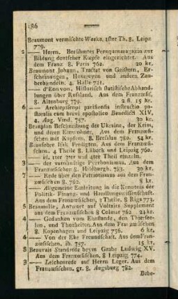 186-205, Beaumont vermischte... - Belustigungen historisch...