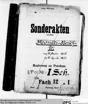 Monatsberichte der Schutzpolizei