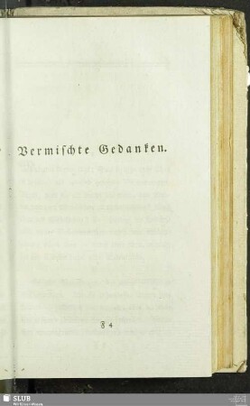 Vermischte Gedanken