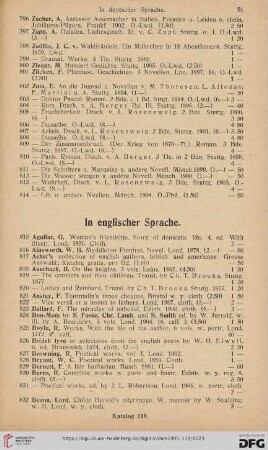 In englischer Sprache (Nr. 815 - 895)