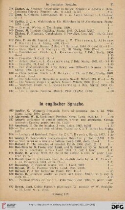 In englischer Sprache (Nr. 815 - 895)
