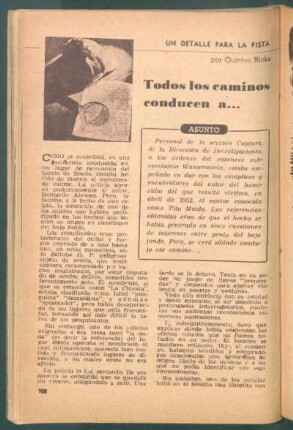 Todos los caminos conducen a ... : Un detalle para la pista