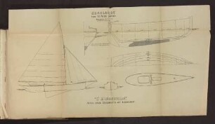 SEGELBOOT von 16 Fuss Länge, "L'HIRONDELLE" Typus eines Segelbootes mit Kielschwert.
