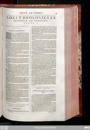 Loci Theologici Ex Epistolae Ad Ephesios, Capite I.