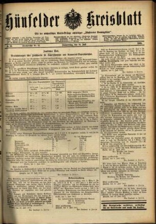 Ausgabe vom Donnerstag, den 15. Juli 1915.
