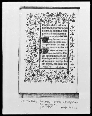 Fragment eines Stundenbuches — Initialen und Bordüre, Folio 18verso