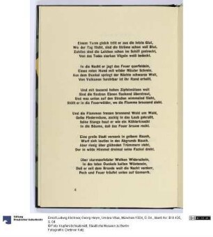 Georg Heym, Umbra Vitae, München 1924, S. 04.