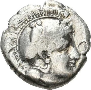 Didrachme aus Nola (Kampanien) mit Darstellung der Athena