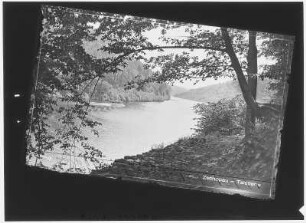Kriebstein. Talsperre mit Motorschiff