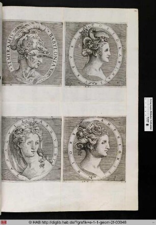 oben links: Semiramis, Königin über Babylonien.