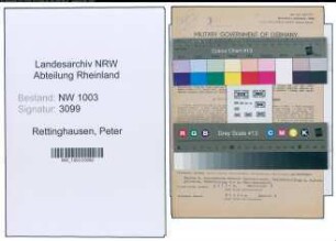Entnazifizierung Peter Rettinghausen , geb. 25.01.1908 (Kaufm.Angestellter)