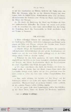 VIII. Gesang