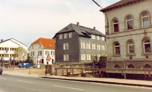 Blick auf das zurückgesetzte Haus Hornsche Str. 38. Detmold. Hornsche Str. Papierabzug
