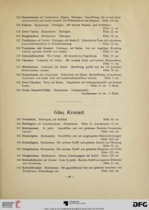 Glas, Kristall (Nr. 535-581)
