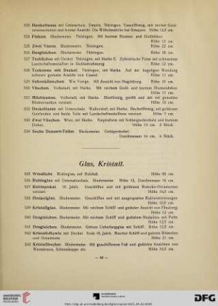 Glas, Kristall (Nr. 535-581)