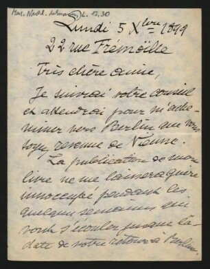 Brief an Lilli Lehmann : 05.12.1899