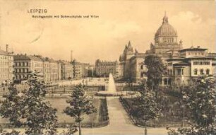 Leipzig: Reichsgericht mit Schmuckplatz und Villen