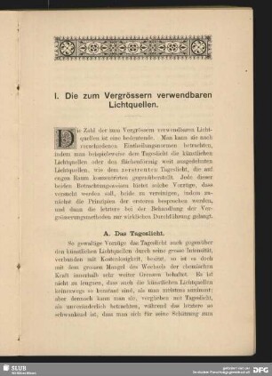 A. Das Tageslicht