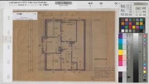 Brilon, Finanzamt, Nebengebäude 1 (Obere Mauer 48), Dachgeschoss, Grundriss, Bestandszeichnung