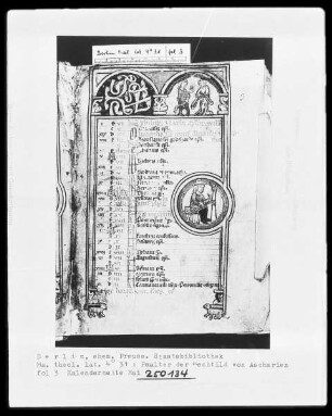 Psalter der Mechthild von Anhalt — Kalenderseite Mai, Folio 3recto