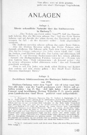 Anlage 2. Zweitälteste Schützenordnung der Harburger Schützengilde von 1528.