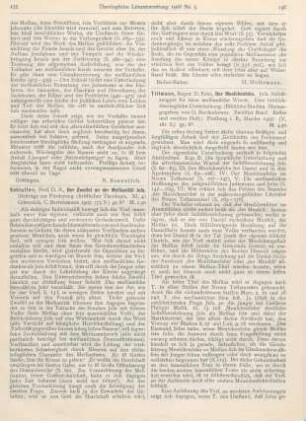 136-137 [Rezension] Tillmann, Fritz, Der Menschensohn. Jesu Selbstzeugnis für seine messianische Würde. Eine biblisch-theologische Untersuchung