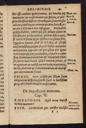 42r-48r, De impositione manuum. Cap. V.