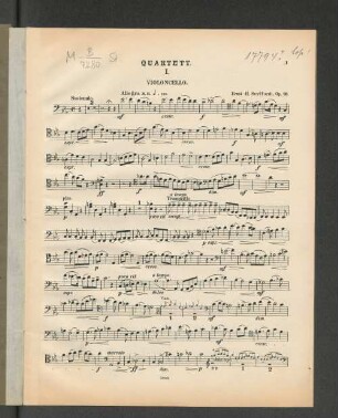 Quartett. I. Violoncello. [I. - IV.]