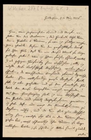 Brief von Georg Friedrich Bischoff an Louis Spohr