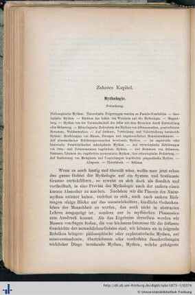 X. Mythologie. Fortsetzung.
