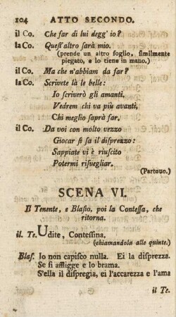 Scena VI. [i.e. IV] / Vierter Auftritt