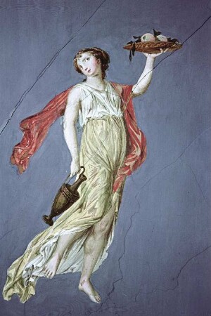 Schwebende,weibliche Figur, Genie