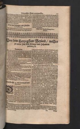 Von dem Hertzogthum Meyland, welches zu unser Zeit dem Könige von Hispanien zuständig ist.